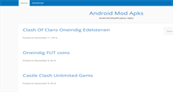 Desktop Screenshot of androidmodapks.com